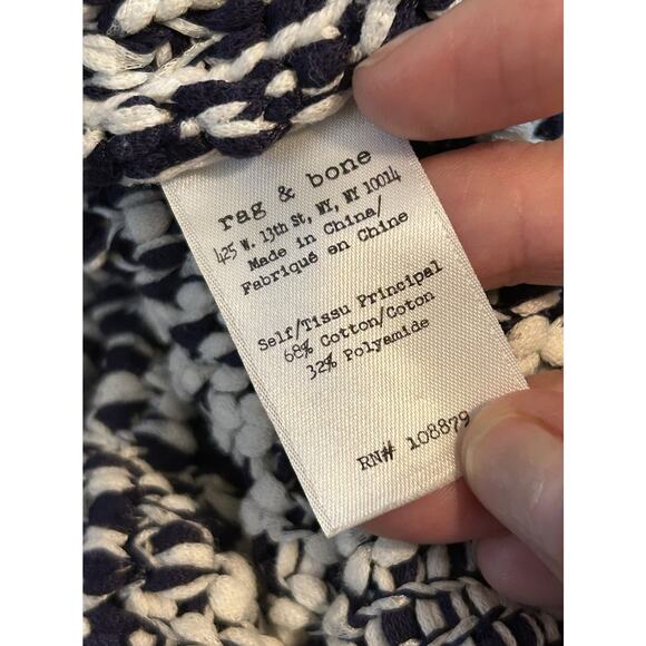 Rag & Bone Women's Marled Blue Chunky Knit Pullover Crewneck Sweater - Small - Picture 5 of 6